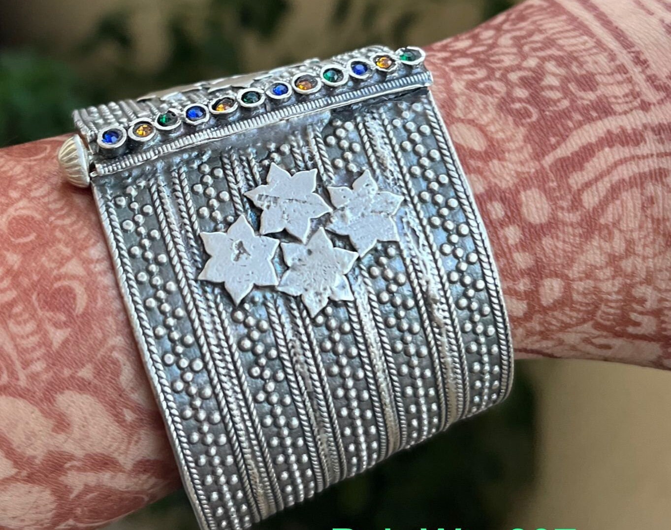 Traditional Rajasthani Silver Bangles 925 Solid Silver Bangle Cuff