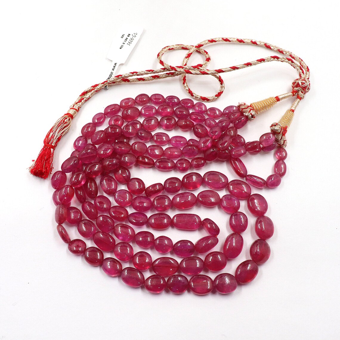 Natural ruby String red ruby String Handmade Necklace 3 three Etsy