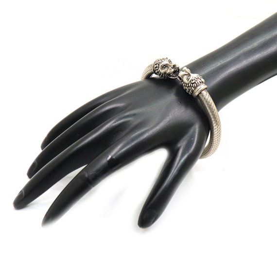 925 Sterling Silver Antique Vintage Adjustable Kada Traditional