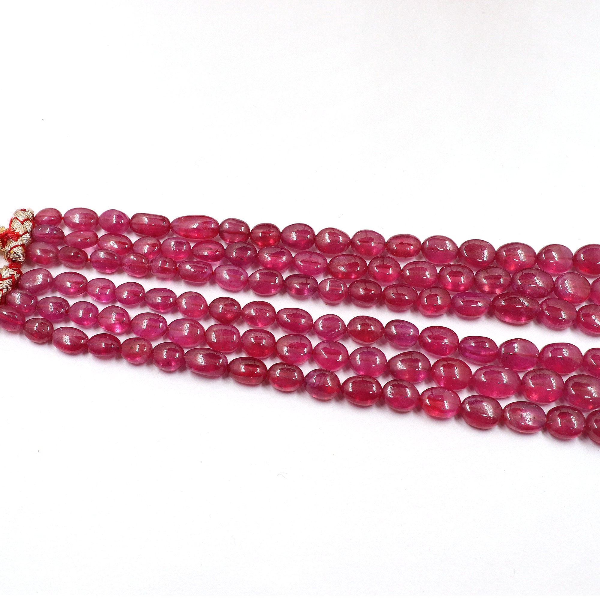 Natural ruby String red ruby String Handmade Necklace 3 three Etsy
