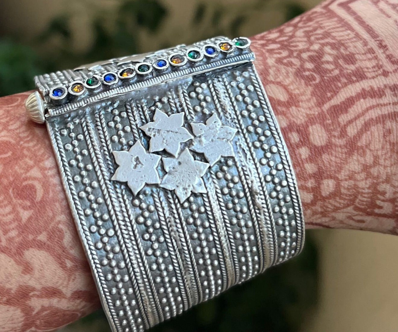 Traditional Rajasthani Silver Bangles 925 Solid Silver Bangle Cuff