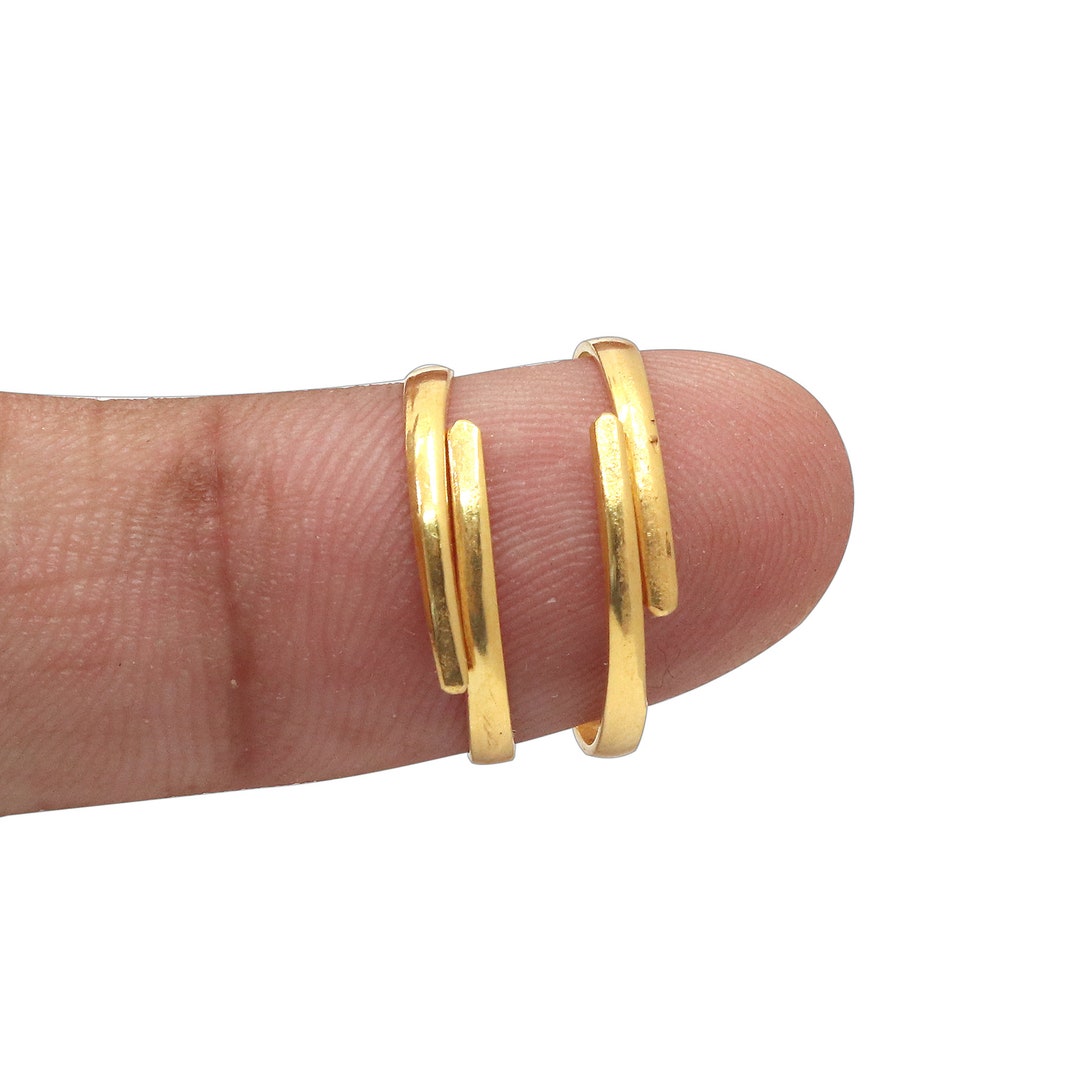 22 Kt Yellow Gold Toe Ring, Handmade Adjustable Toe Rings for Girls
