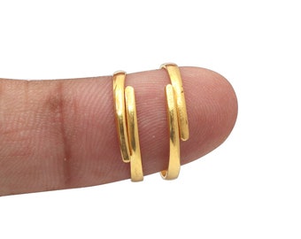 22 kt Yellow Gold Toe Ring, Handmade Adjustable Toe Rings For Girls, Body Jewels