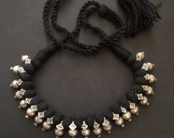 Indische traditionelle antike Silber Halskette Schmuck, handgemachte Halskette, 925 Solid Silver Halskette, Frauen Trending Mode Schmuck Geschenk