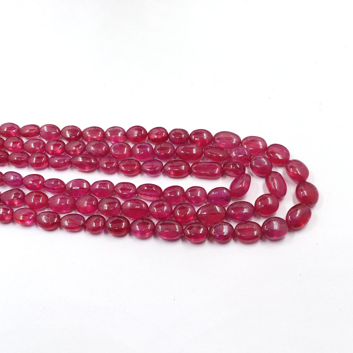 Natural ruby String red ruby String Handmade Necklace 3 three Etsy
