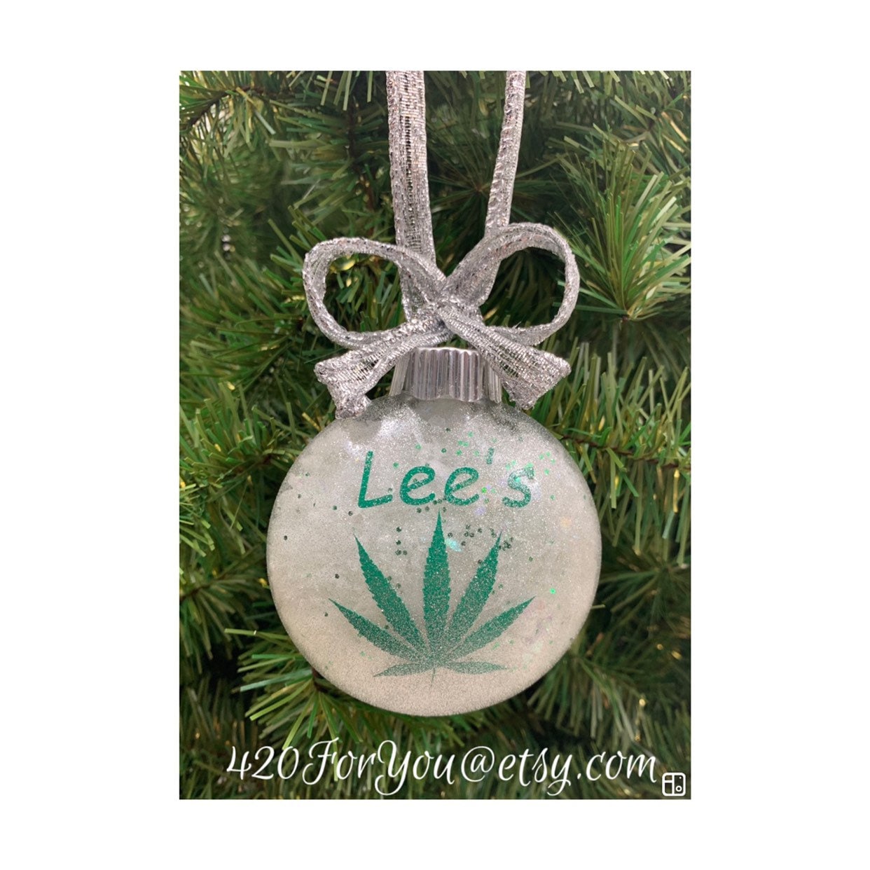 Personalized 420 Christmas Ornaments Marijuana Leaf Etsy