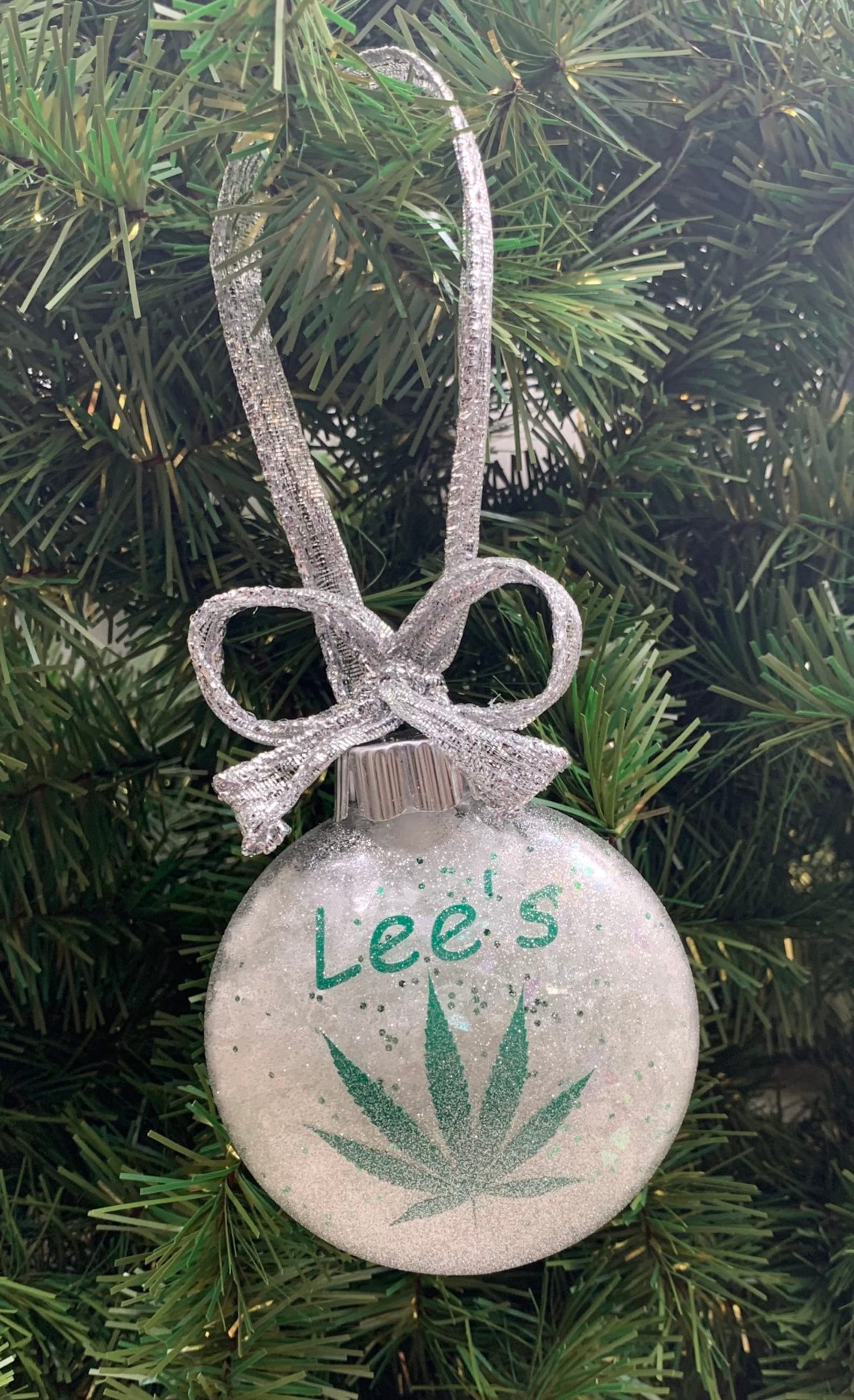 Personalized 420 Christmas Ornaments Marijuana Leaf Etsy