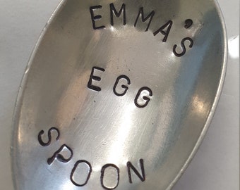 hand stamped cutlery easter personalised egg spoon