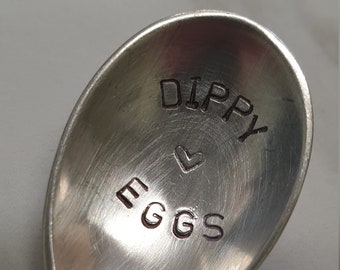 hand stamped easter spoon dippy eggs