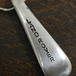 hand stamped cutlery car key ring land rover