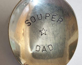 hand stamped spoon fathers day souper star dad