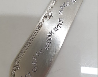 hand stamped cheese knife
