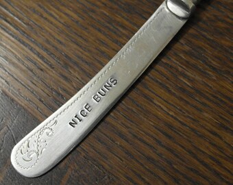 hand stamped cutlery tea knife nice buns