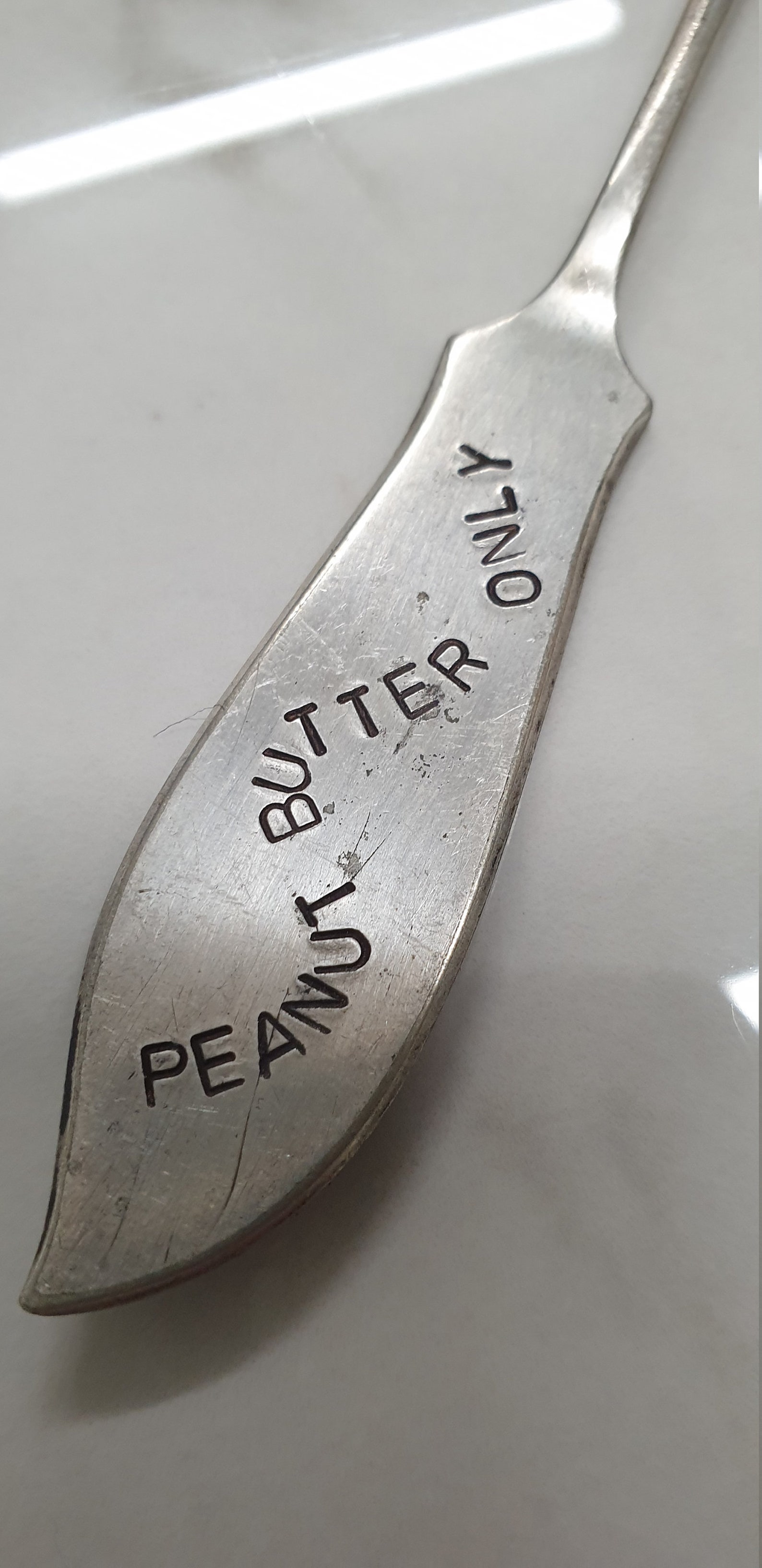 Hand Stamped Spreader Knife Peanut Butter Only Etsy