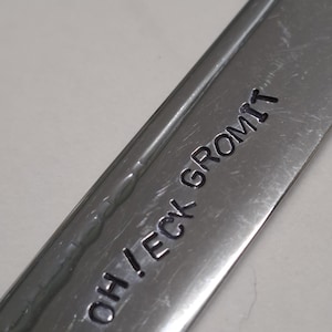 hand stamped cheese board cutlery cheese lover