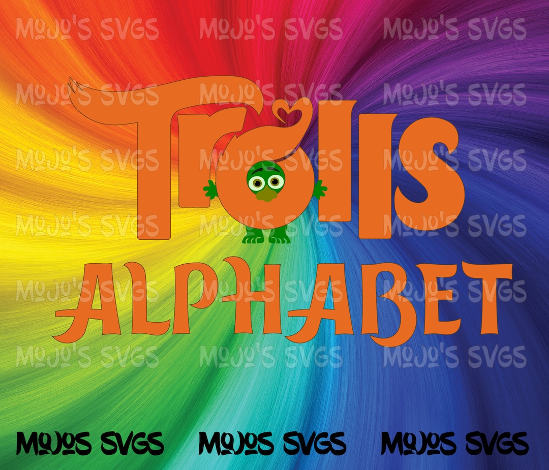 Trolls Alphabet Svg,trolls Font Svg,trolls Letters,trolls Movie Letters