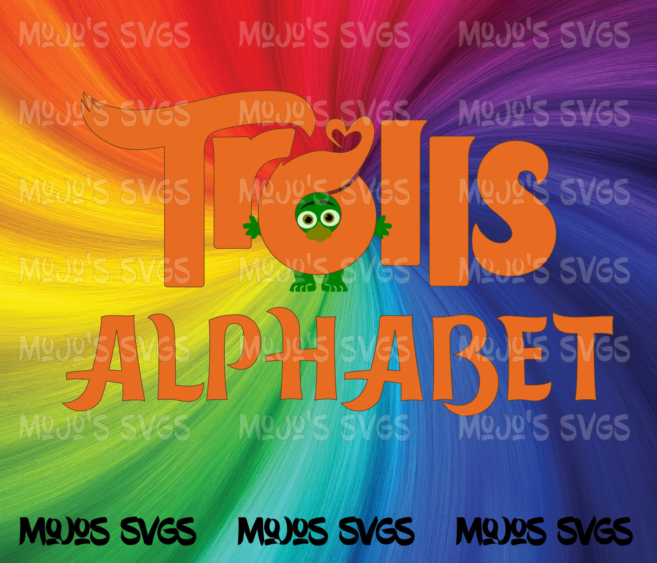 Trol del alfabeto SVG Trolls fuente svg Letras de Trolls | Etsy España