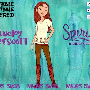 Espíritu Cabalgando Gratis Lucky Prescott SVG