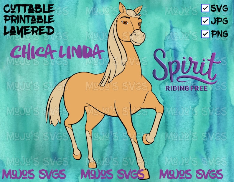 Spirit Riding Free SVG Chica Linda svg Horse Chica Linda Etsy