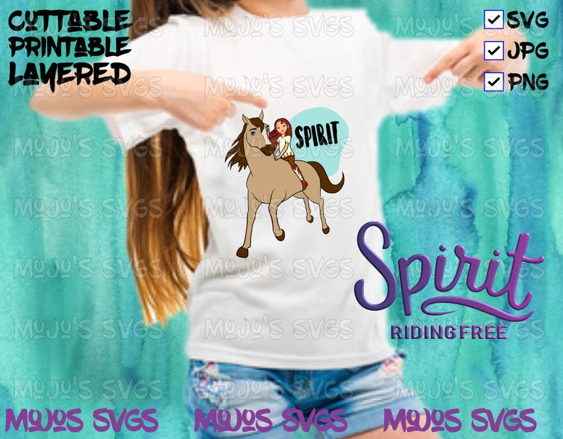 Spirit Riding Free SVG Tshirt Design Spirit and Lucky Svg | Etsy