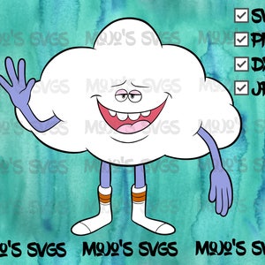 Les trolls nuage Guy couches SVG dxf png jpg vecteur couper fichier Cricut Silhouette Cameo vinyle autocollant HTV décoration fête clipart Instantdownload