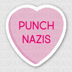 Punch Neons Vinyl Aufkleber, Politische Aufkleber, Feministische Aufkleber, Aufkleber für Hydroflask, Aufkleber Laptop, wasserdicht Bild 3