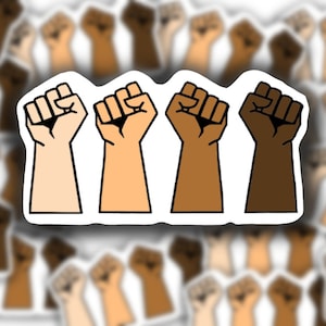 Political Stickers, Black Lives Matter Sticker, BLM Sticker, BLM Pride Fist, Stickers for Hydroflask, Stickers Laptop, Stickers For Car