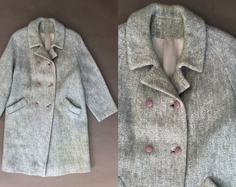 Size 38EU Suit Jacket Tweed Dress Jacket ITALIAN WOOLBLEND PEACOAT Jacket Has Lining