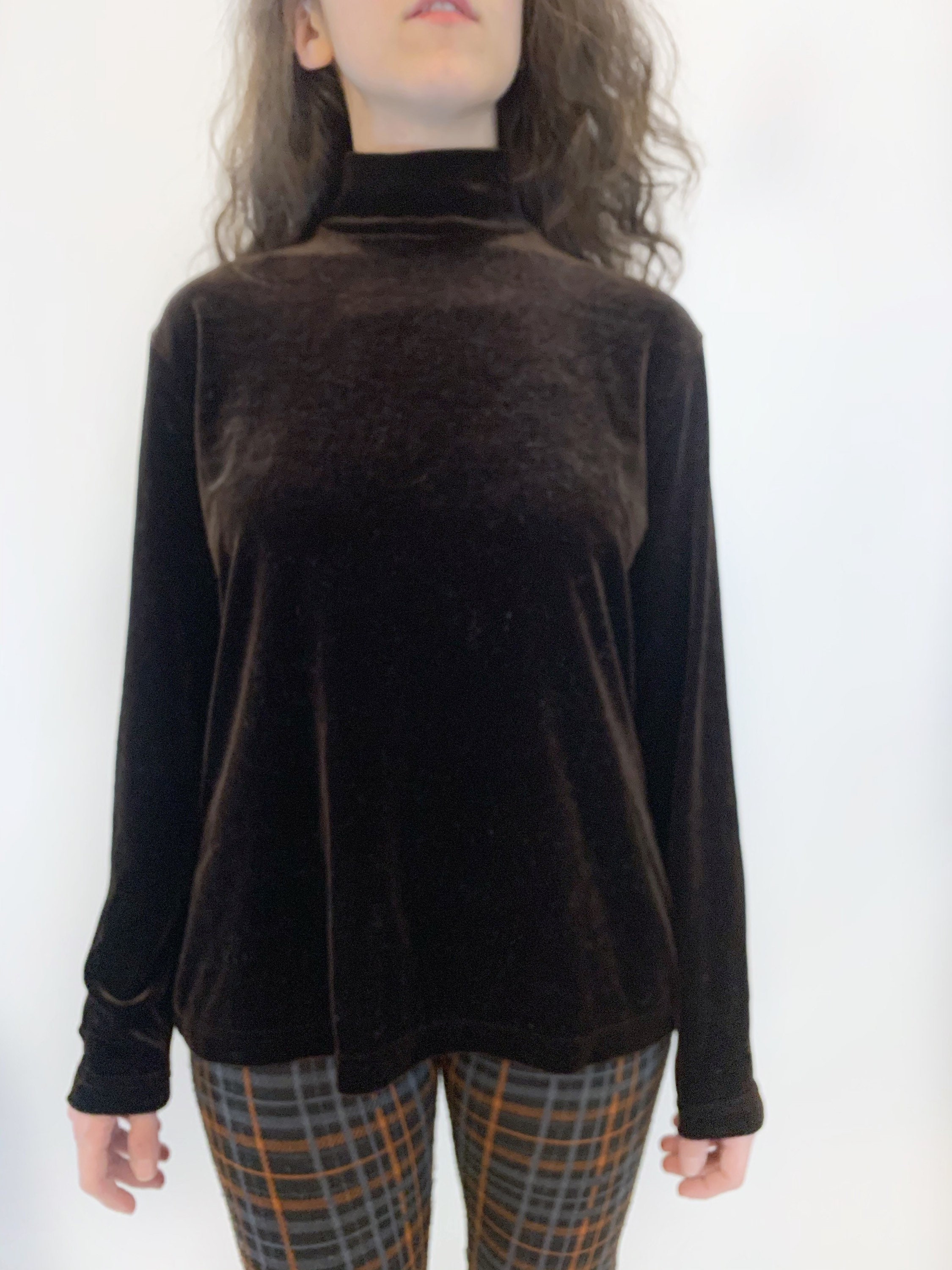 crushed velvet turtleneck
