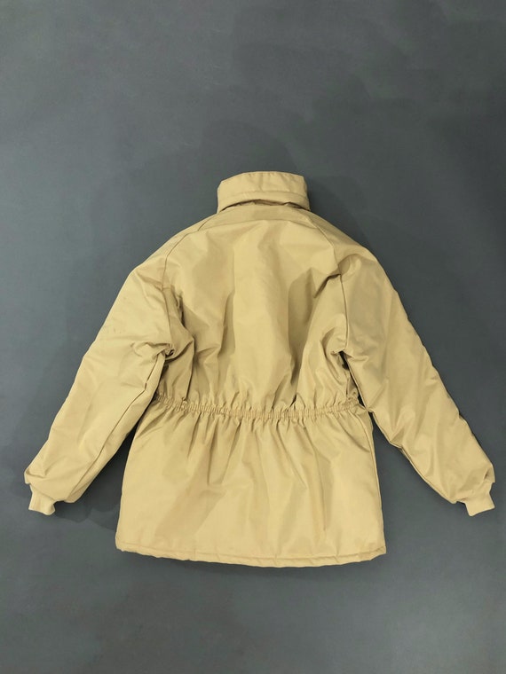 VTG 60s Camel Swingster Workwear Puffer Coat Draw… - image 5