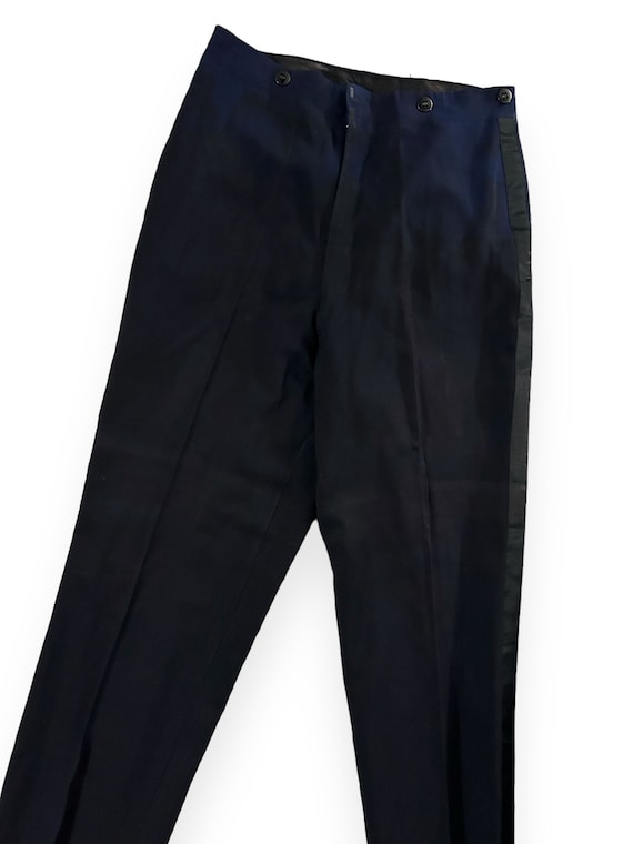 VTG 30s Men’s Tuxedo Stripe Trousers Pants with S… - image 2