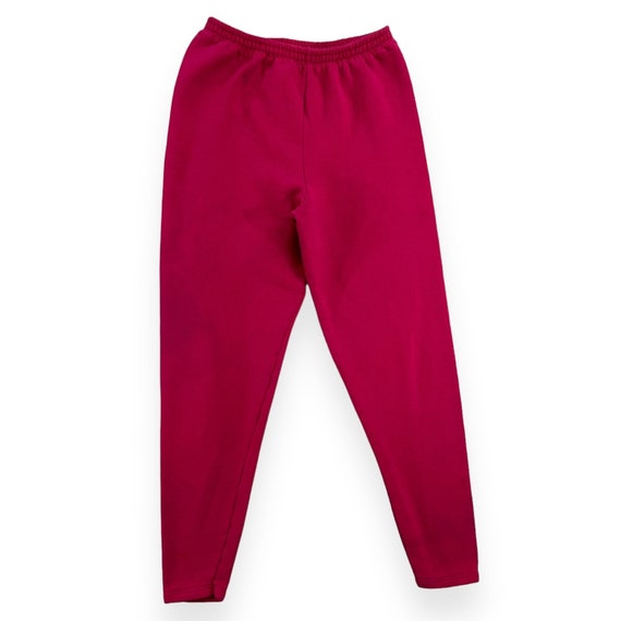 VTG 90s Womens Pink Elastic Waist Joggers Sweatpants Vintage 1990s