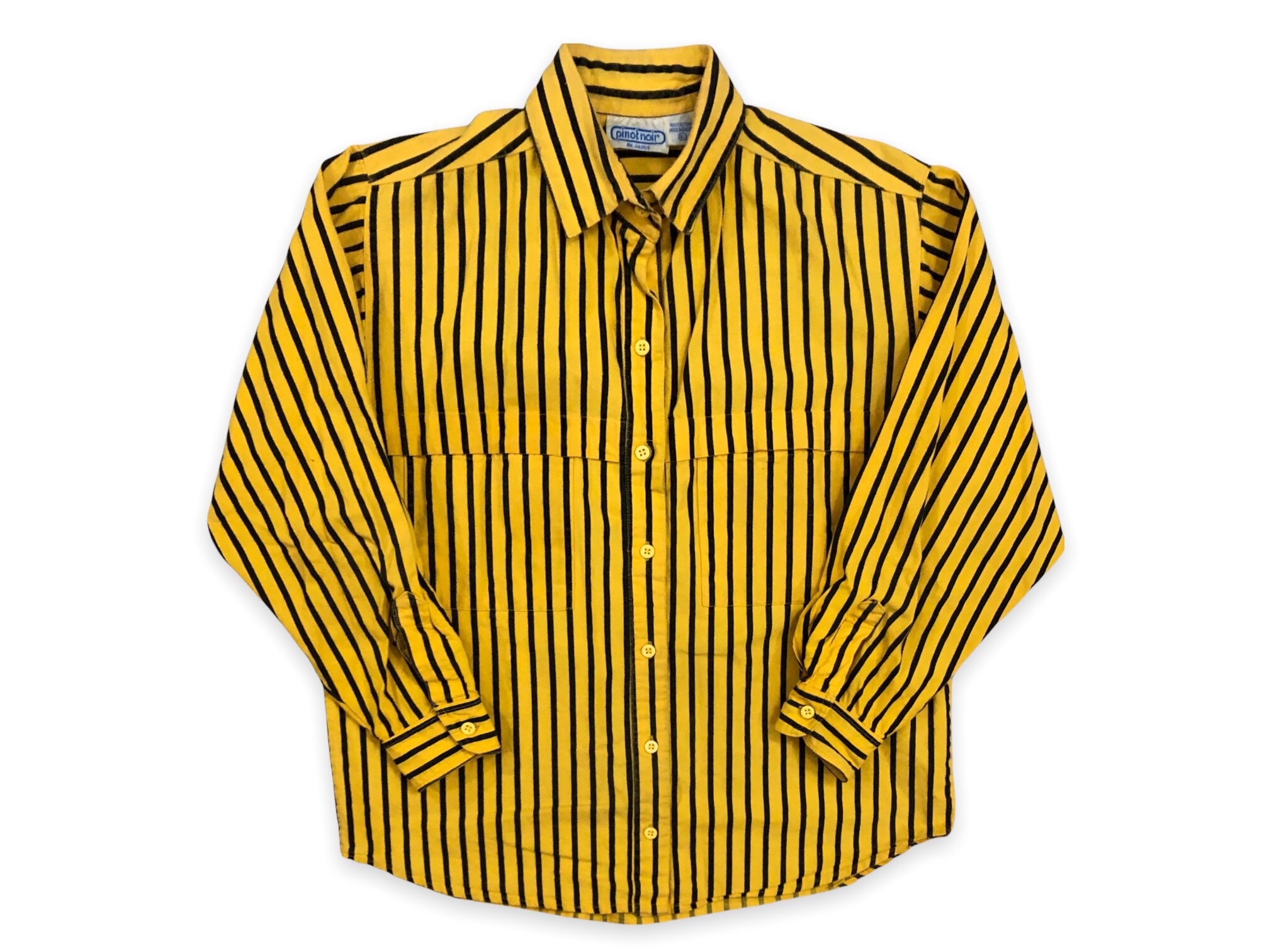 Yellow black striped long sleeve shirt Clearance