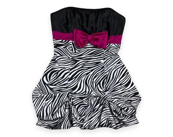 zebra prom dress