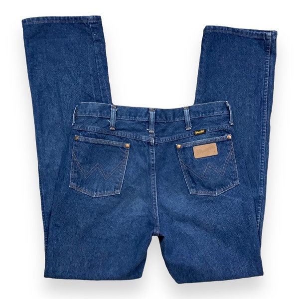 Vintage Dark Wash Straight Fit Jeans - W34 L30
