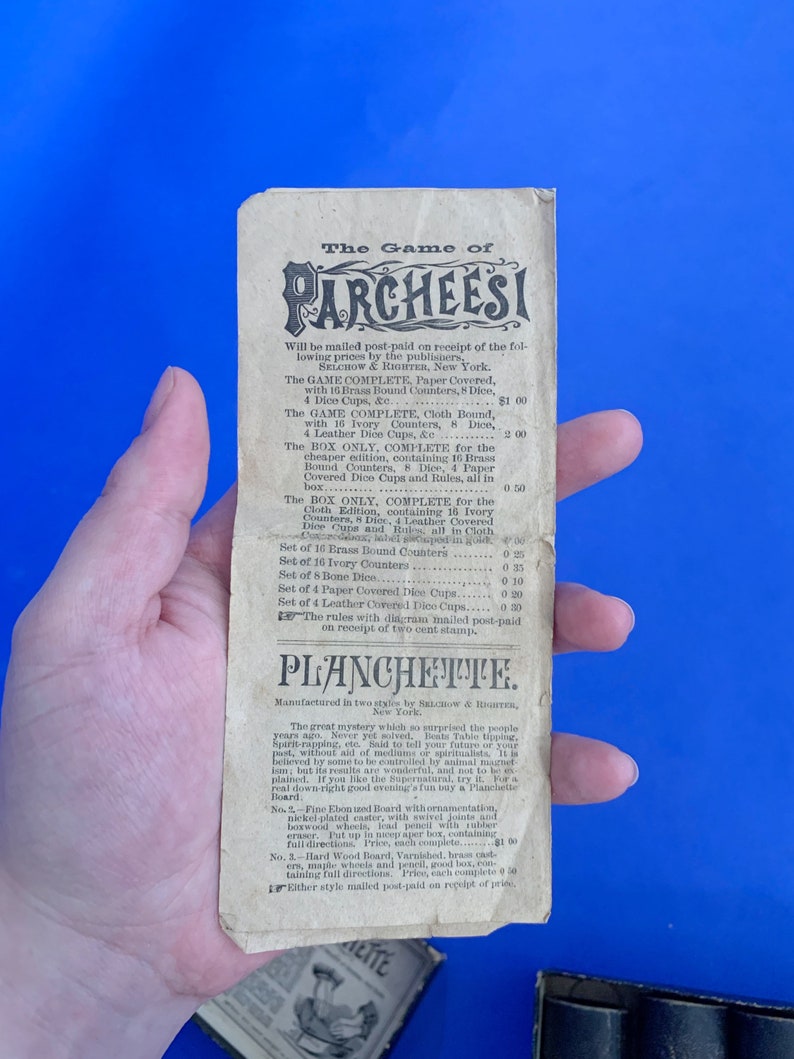 VTG 1890 Parcheesi Game 5 bone dice /& 13 brass chips Vintage 80\u2019s 1980\u2019s