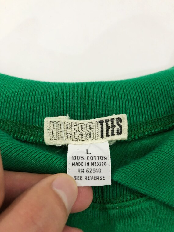 VTG 80s Green Collared Sweatshirt Midi Dress Long… - image 5