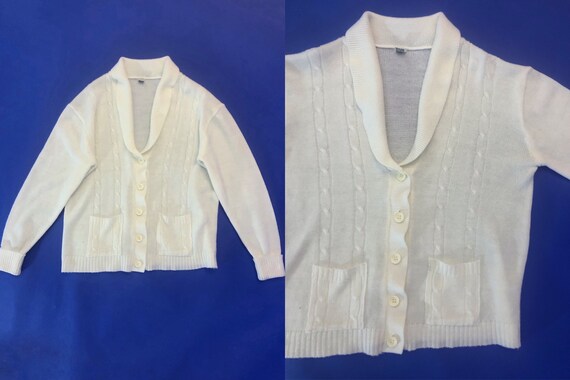 cream colored cardigan sweater