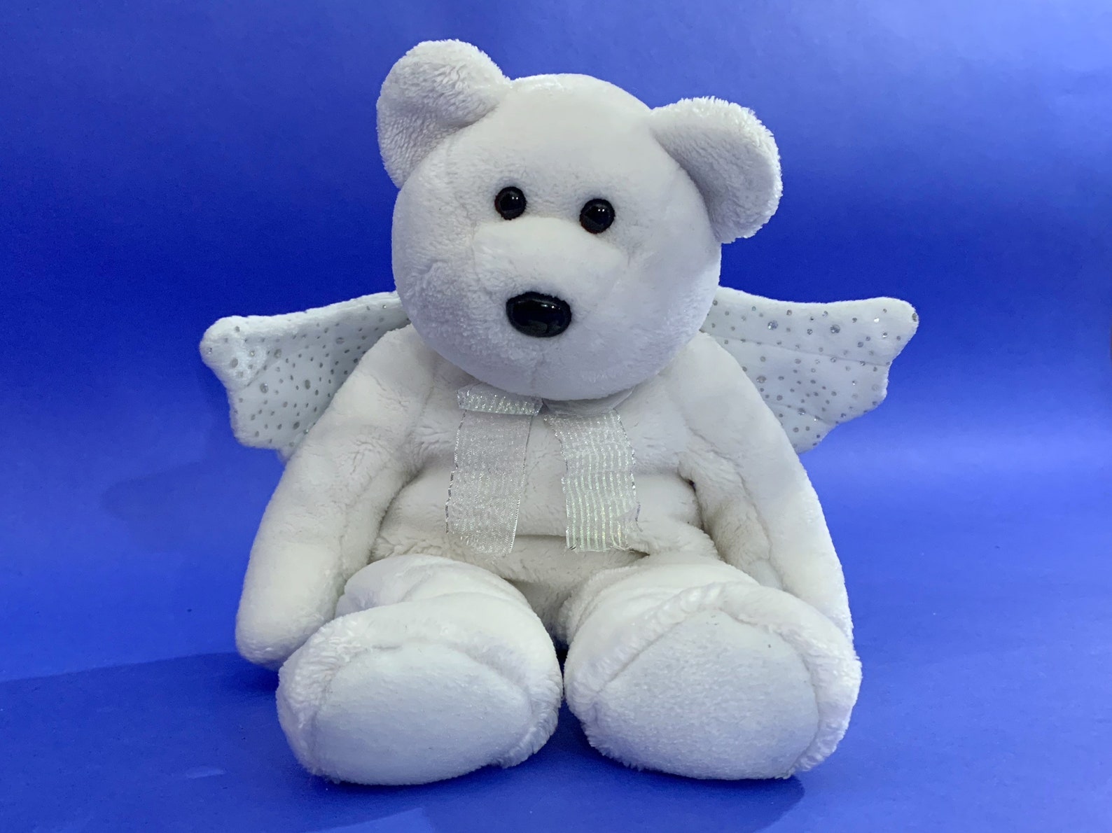 Y2K Angel Herald Teddy Bear Beanie Buddy big Beanie Baby Etsy