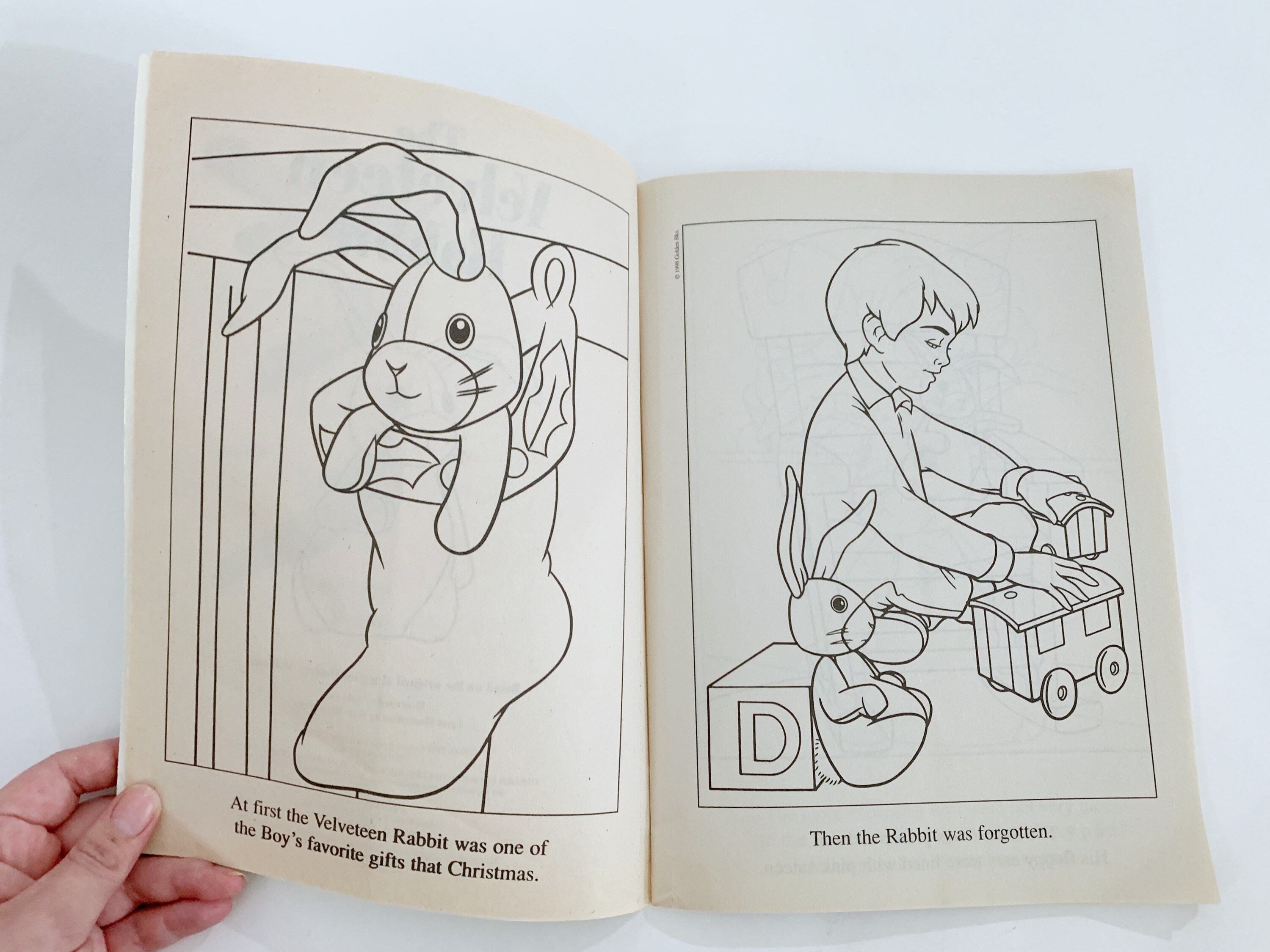 VTG Y2K The Velveteen Rabbit Coloring Book with Stickers to | Etsy