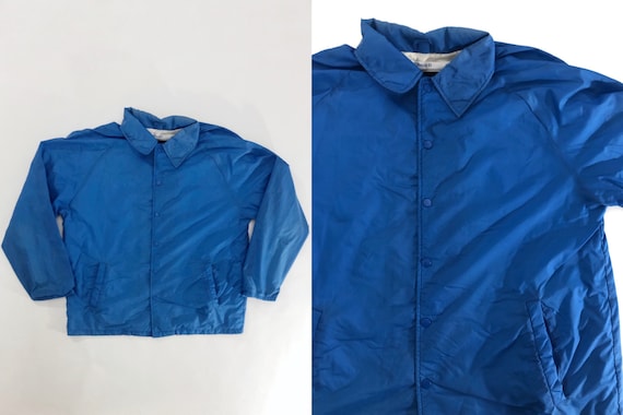 Snap front shop windbreaker jackets