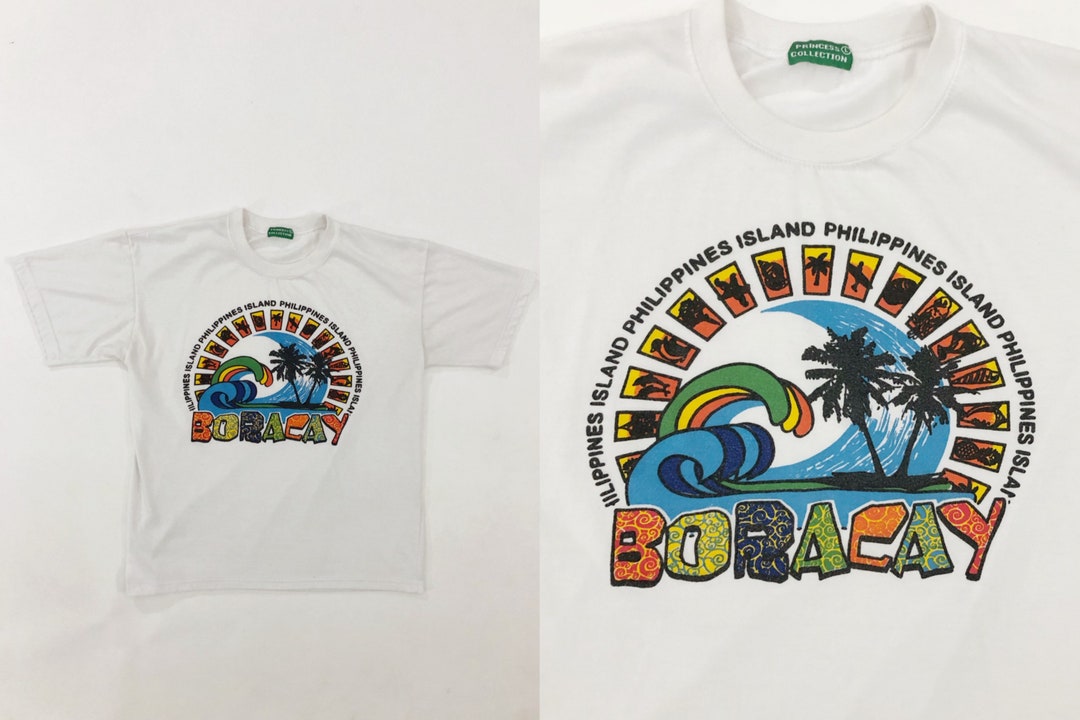 VTG 90s Boracay Philippines Island Tourist T Shirt Graphic Tee - Etsy