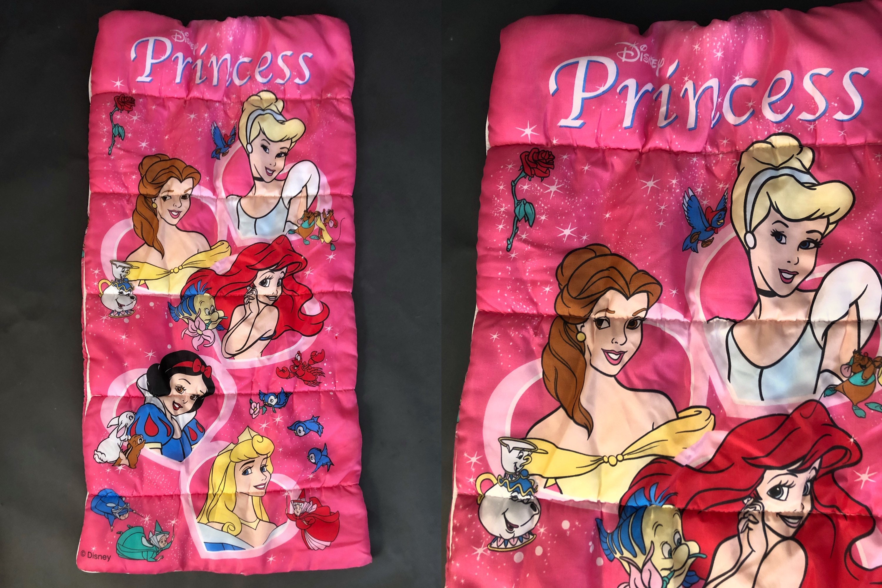 VTG 90s Disney Princess Pink Sleeping Bag Cinderella Etsy