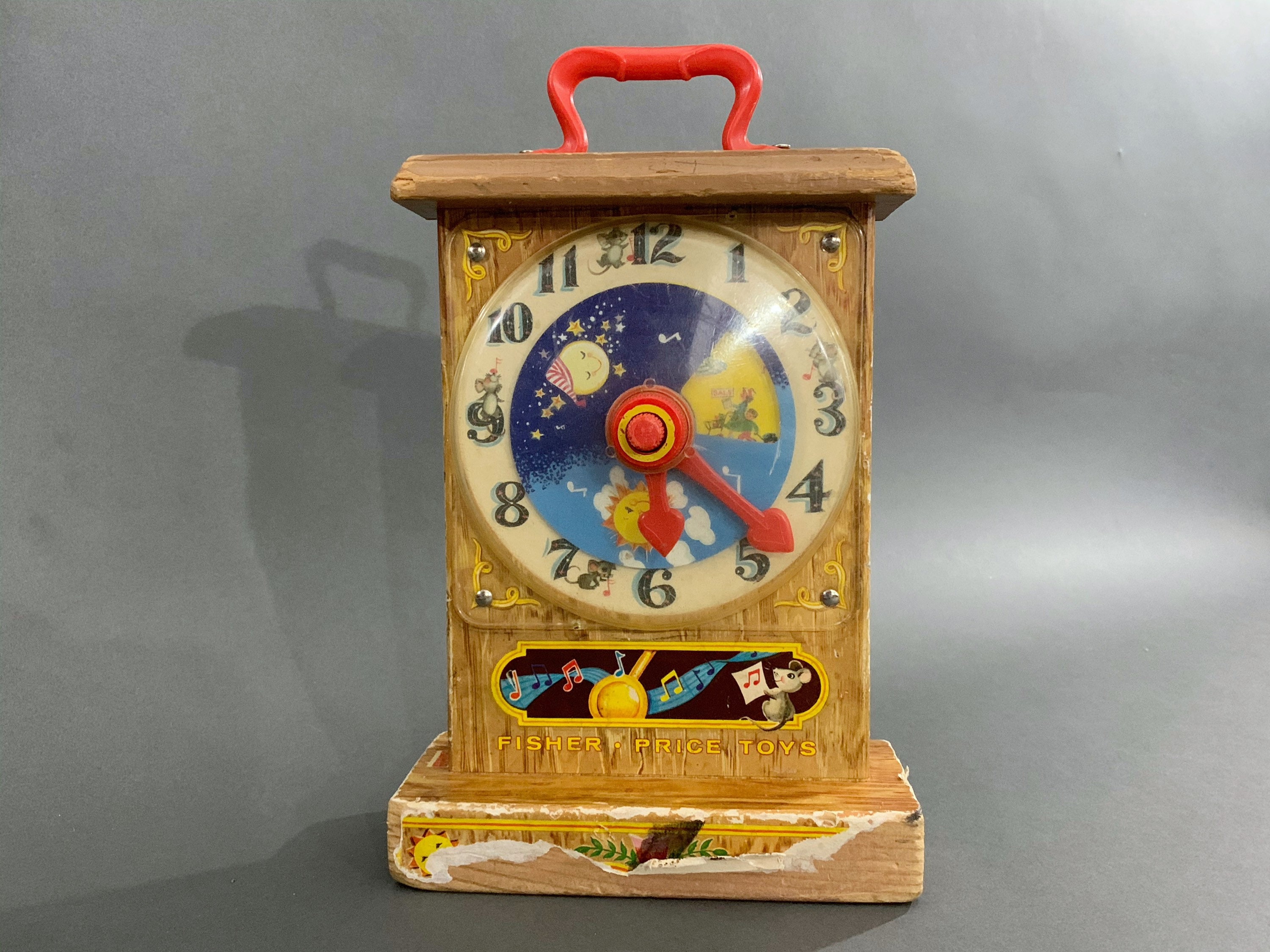 VTG 1964 Fisher Price Wind up Music Box Tick Tock Clock 997 Etsy