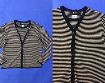 cardigan with shirt attached