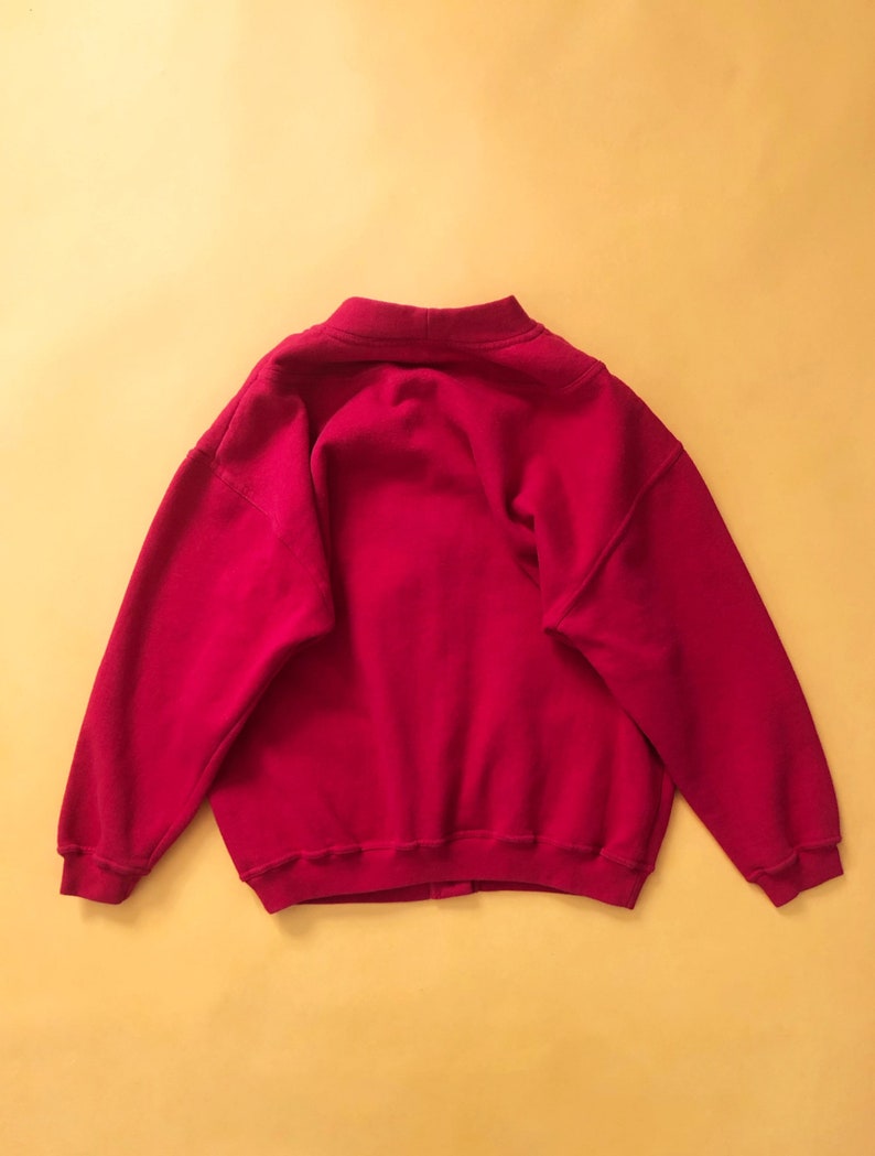 VTG 90s Red Cardigan Sweater Sweatshirt Bobbie Brooks 1990s Vintage Large L