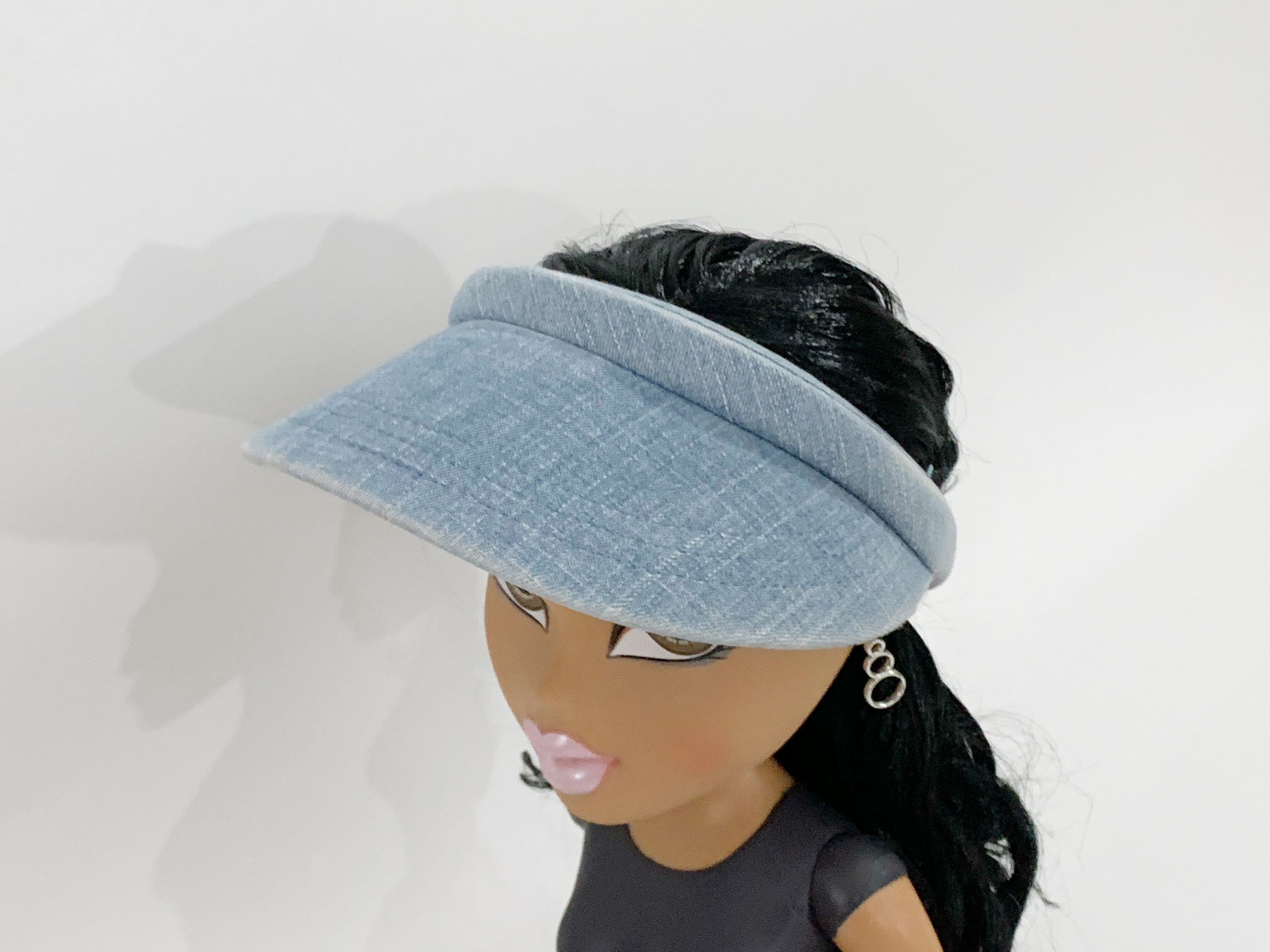 VTG 90s Denim Sun Visor Kids Small 