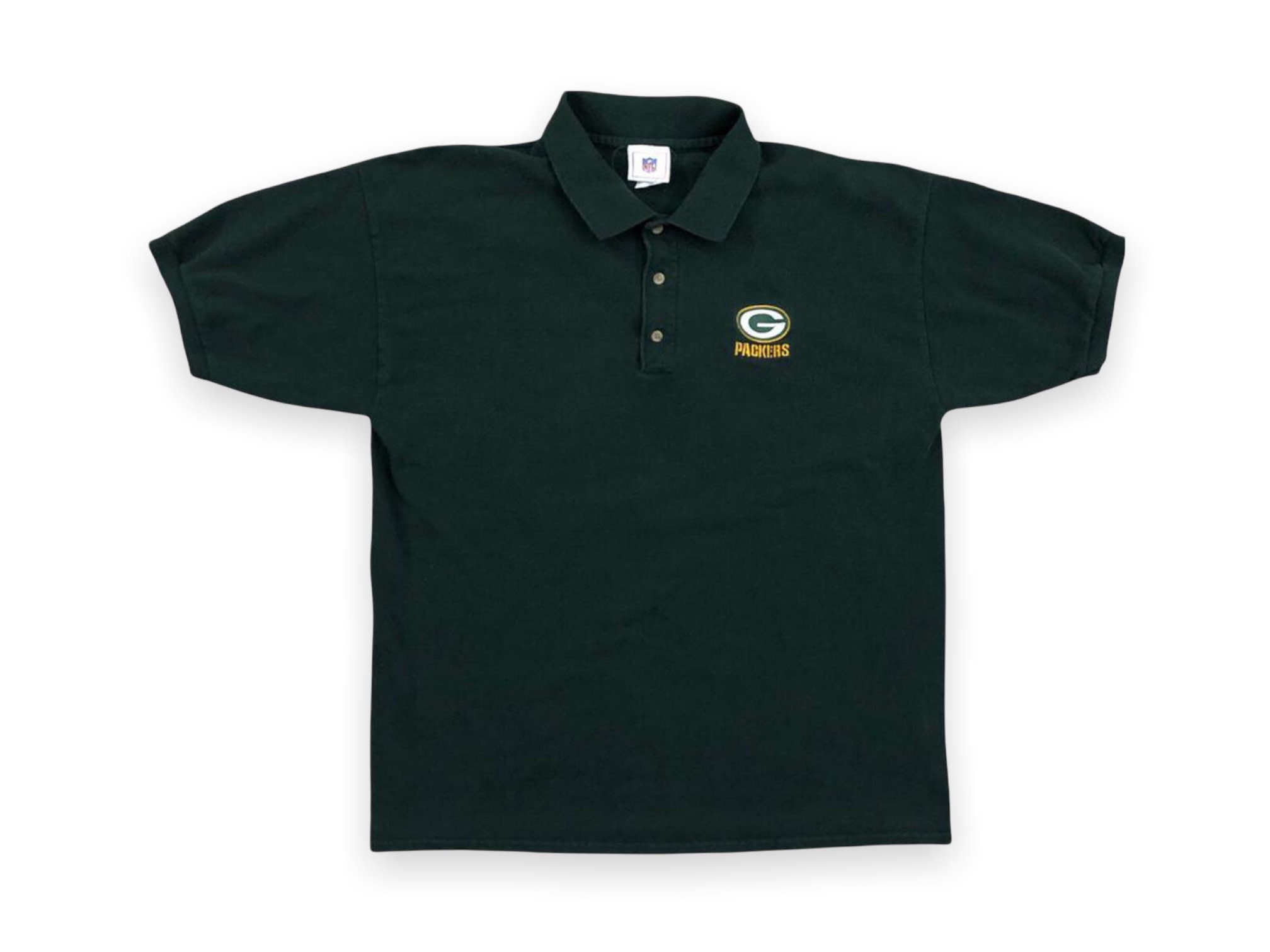 NFL Team Apparel Cotton Stripe Polo Team Color Green Bay Packers