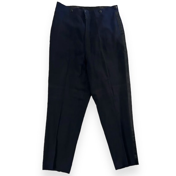 VTG 30s Men’s Tuxedo Stripe Trousers Pants with S… - image 1