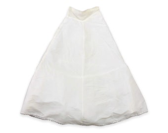 VTG 50s 60s Darling Bridal White Maxi Petticoat with Tulle Lining and Lace Trim Vintage 1950s 1960s Small S